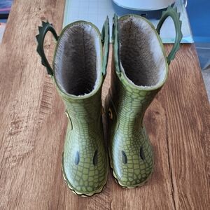 Dinosaur rain boots